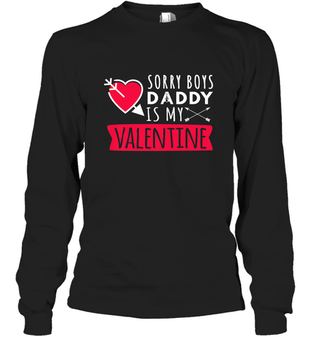Kids Funny Valentine's Day Present For Your Little Girl, Daughter Long Sleeve T-Shirt Long Sleeve T-Shirt / Black / S Long Sleeve T-Shirt - HHHstores