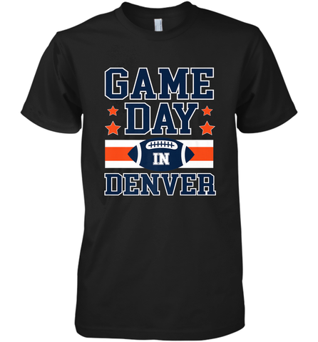 NFL Denver Co Game Day Football Home Team Colors Men's Premium T-Shirt Men's Premium T-Shirt / Black / XS Men's Premium T-Shirt - HHHstores