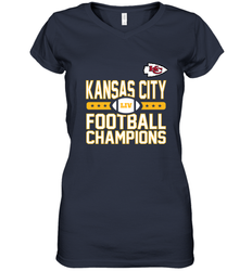 Kansas City Sideline Football _ The City Of Champions LIV Women's V-Neck T-Shirt