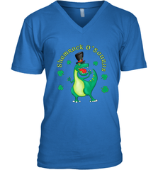 T Rex Dinosaur St. Patrick's Day Irish Funny Men's V-Neck Men's V-Neck - HHHstores