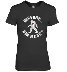 Bigfoot Heart Valentine's Day Lover Art Graphics Great Gift Women's Premium T-Shirt Women's Premium T-Shirt - HHHstores