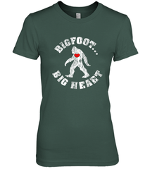 Bigfoot Heart Valentine's Day Lover Art Graphics Great Gift Women's Premium T-Shirt Women's Premium T-Shirt - HHHstores