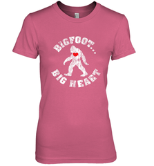 Bigfoot Heart Valentine's Day Lover Art Graphics Great Gift Women's Premium T-Shirt Women's Premium T-Shirt - HHHstores