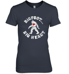 Bigfoot Heart Valentine's Day Lover Art Graphics Great Gift Women's Premium T-Shirt Women's Premium T-Shirt - HHHstores