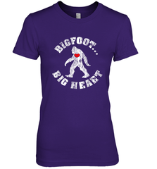 Bigfoot Heart Valentine's Day Lover Art Graphics Great Gift Women's Premium T-Shirt Women's Premium T-Shirt - HHHstores