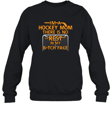 Im A hockey Mom Design Crewneck Sweatshirt Crewneck Sweatshirt / Black / S Crewneck Sweatshirt - HHHstores