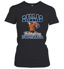 Dallas Thanksgiving Day Funny Turkey Playing Texas Football Premium T Shirt Women's T-Shirt Women's T-Shirt - HHHstores