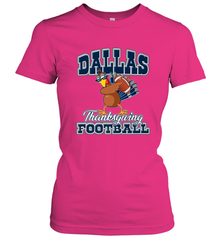 Dallas Thanksgiving Day Funny Turkey Playing Texas Football Premium T Shirt Women's T-Shirt Women's T-Shirt - HHHstores