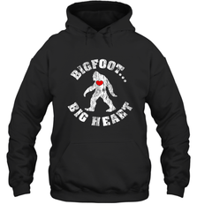 Bigfoot Heart Valentine's Day Lover Art Graphics Great Gift Hooded Sweatshirt Hooded Sweatshirt - HHHstores