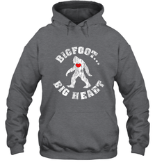 Bigfoot Heart Valentine's Day Lover Art Graphics Great Gift Hooded Sweatshirt Hooded Sweatshirt - HHHstores