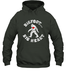 Bigfoot Heart Valentine's Day Lover Art Graphics Great Gift Hooded Sweatshirt Hooded Sweatshirt - HHHstores