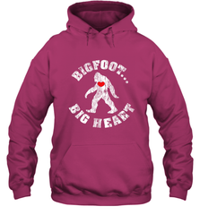 Bigfoot Heart Valentine's Day Lover Art Graphics Great Gift Hooded Sweatshirt Hooded Sweatshirt - HHHstores