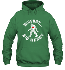 Bigfoot Heart Valentine's Day Lover Art Graphics Great Gift Hooded Sweatshirt Hooded Sweatshirt - HHHstores