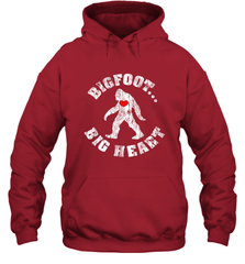 Bigfoot Heart Valentine's Day Lover Art Graphics Great Gift Hooded Sweatshirt Hooded Sweatshirt - HHHstores