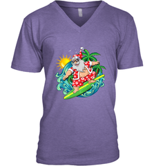 Christmas in July Santa Claus Hawaiian Surfing Gift Surf Men's V-Neck Men's V-Neck - HHHstores