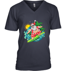 Christmas in July Santa Claus Hawaiian Surfing Gift Surf Men's V-Neck Men's V-Neck - HHHstores