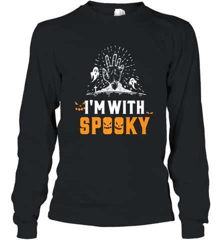 Spooky Halloween Costume Scary Gift Long Sleeve T-Shirt Long Sleeve T-Shirt / Black / S Long Sleeve T-Shirt - HHHstores