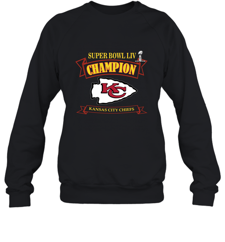 Kansas City Chiefs NFL Pro Line by Fanatics Super Bowl LIV Champions Crewneck Sweatshirt Crewneck Sweatshirt / Black / S Crewneck Sweatshirt - HHHstores