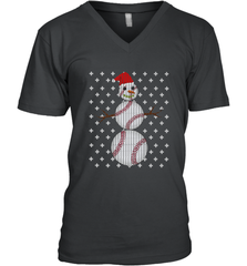 UGLY CHRISTMAS Baseball Snowman Holiday Santa Funny Men Gift Men's V-Neck Men's V-Neck - HHHstores
