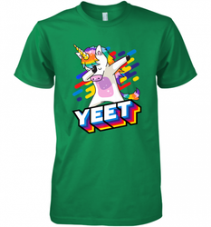 Colorful Dabbing Dancing Unicorn Celebration Yeet Men's Premium T-Shirt