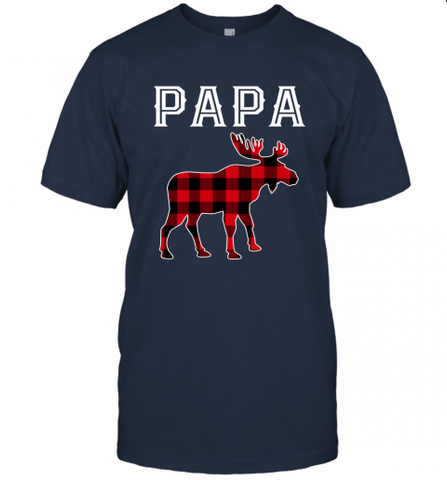 Papa Moose Red Plaid Christmas Pajama Men's T-Shirt