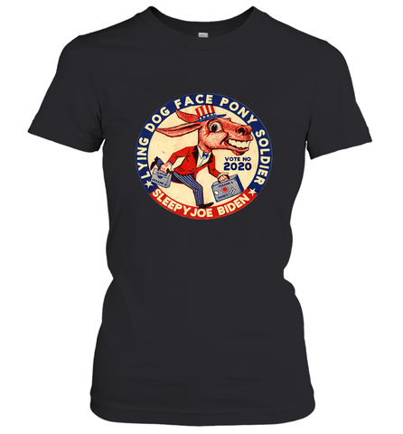 Lying Dog Face Pony Soldier Quid Pro Quo Joe Biden Donkey Women's T-Shirt Women's T-Shirt / Black / XS Women's T-Shirt - HHHstores