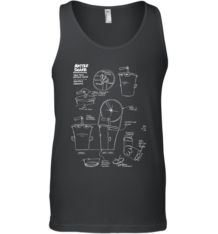 Aqua Teen Hunger Force Master Shake Sculptin Diagram Men's Tank Top Men's Tank Top / Black / XS Men's Tank Top - HHHstores