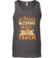My Broom Broke So Now I Teach Funny Halloween Teacher Gift Men's Tank Top Men's Tank Top - HHHstores