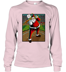 Baseball Santa Ugly Christmas Sports Graphic Print Design Long Sleeve T-Shirt Long Sleeve T-Shirt - HHHstores