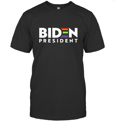 Joseph Biden For President T Shirt_ LGBT Gay Pride Rainbow Men's T-Shirt Men's T-Shirt / Black / S Men's T-Shirt - HHHstores