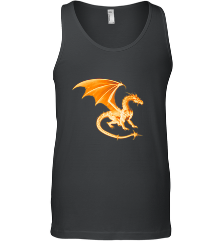 Beautiful Mystical Dragon Orange Fire Silhouette Premium T Shirt77 Men's Tank Top Men's Tank Top / Black / XS Men's Tank Top - HHHstores