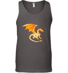 Beautiful Mystical Dragon Orange Fire Silhouette Premium T Shirt77 Men's Tank Top Men's Tank Top - HHHstores