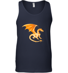 Beautiful Mystical Dragon Orange Fire Silhouette Premium T Shirt77 Men's Tank Top Men's Tank Top - HHHstores