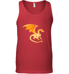 Beautiful Mystical Dragon Orange Fire Silhouette Premium T Shirt77 Men's Tank Top Men's Tank Top - HHHstores