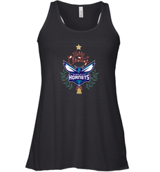 NBA Charlotte Hornets Logo merry Christmas gilf Women's Racerback Tank