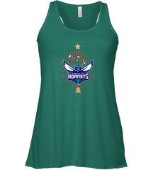NBA Charlotte Hornets Logo merry Christmas gilf Women's Racerback Tank Women's Racerback Tank - HHHstores