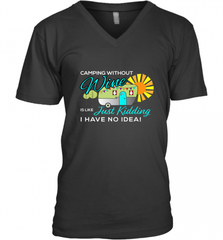 Camping Without Wine Funny Men's V-Neck Men's V-Neck - HHHstores