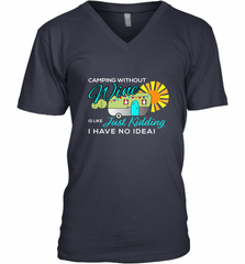 Camping Without Wine Funny Men's V-Neck Men's V-Neck - HHHstores