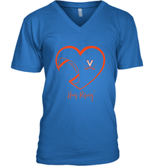 Virginia Cavaliers Football Inside Heart  Team Men's V-Neck Men's V-Neck - HHHstores