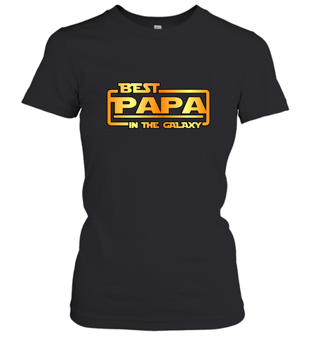 The best Papa in the galaxy Women's T-Shirt Women's T-Shirt / Black / XS Women's T-Shirt - HHHstores