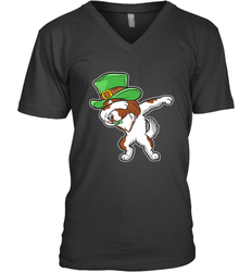 Dabbing Irish Setter Dog Leprechaun St Patricks Day Ireland Men's V-Neck