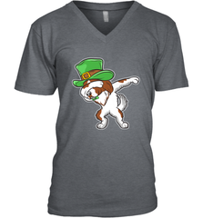 Dabbing Irish Setter Dog Leprechaun St Patricks Day Ireland Men's V-Neck Men's V-Neck - HHHstores