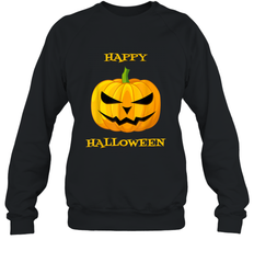 Happy Halloween Scary Pumpkin Tee Crewneck Sweatshirt