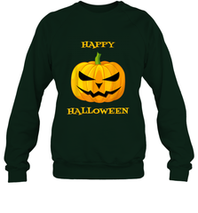 Happy Halloween Scary Pumpkin Tee Crewneck Sweatshirt Crewneck Sweatshirt - HHHstores