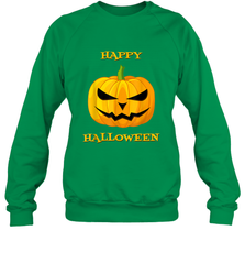 Happy Halloween Scary Pumpkin Tee Crewneck Sweatshirt Crewneck Sweatshirt - HHHstores