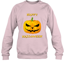 Happy Halloween Scary Pumpkin Tee Crewneck Sweatshirt Crewneck Sweatshirt - HHHstores