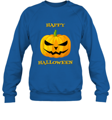 Happy Halloween Scary Pumpkin Tee Crewneck Sweatshirt Crewneck Sweatshirt - HHHstores