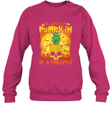 In A World Of Pumpkin Be A Pineapple Skull Halloween Funny Crewneck Sweatshirt Crewneck Sweatshirt - HHHstores