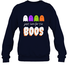 Just Here For The Boos Shirt Funny Halloween Drinking Crewneck Sweatshirt Crewneck Sweatshirt - HHHstores