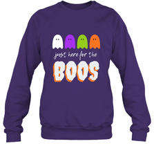 Just Here For The Boos Shirt Funny Halloween Drinking Crewneck Sweatshirt Crewneck Sweatshirt - HHHstores